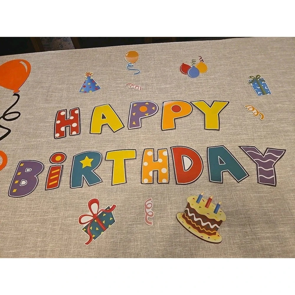 Happy Birthday Garage Door‎ Decoration Magnet Stickers Decals Refrigerator Large